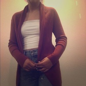 Burnt orange Leith cardigan